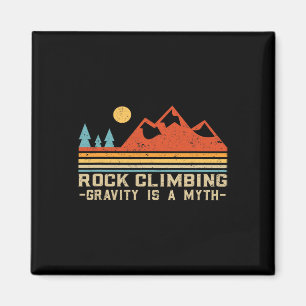 Schwerkraft ist ein Mythos Retro Bouldering Magnet