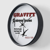 Schwerkraft verliert nie - Felskletterdesign Uhr (Winkel)