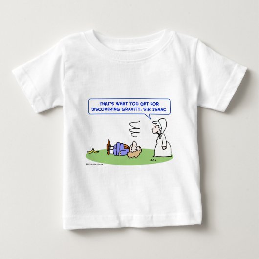 Schwerkraftentdeckung Bananensirs Isaac Newton Baby T-shirt (Vorderseite)