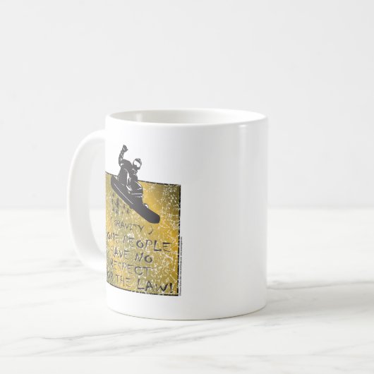 Schwerkraftfahrer Kaffeetasse (Vorderseite Links)