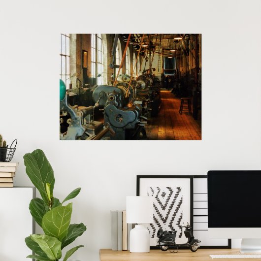 Schwermaschinengeschäft Poster (Heimbüro)