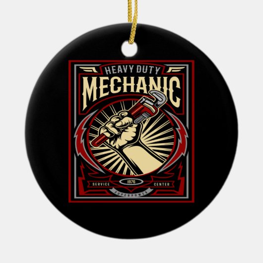 Schwermechaniker Keramik Ornament (Vorne)