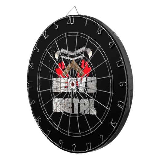 Schwermetall Dartscheibe (Vorderseite rechts)