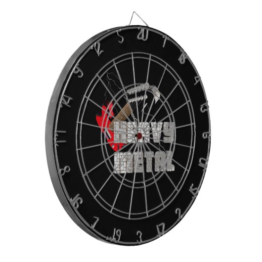 Schwermetall Dartscheibe (Vorderseite Links)