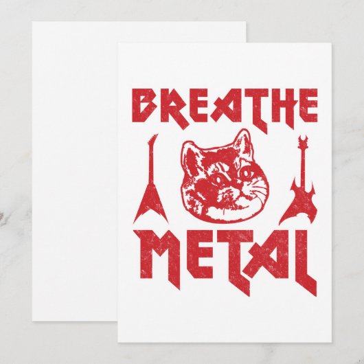 Schwermetall Feiertagskarte (Vorne/Hinten)