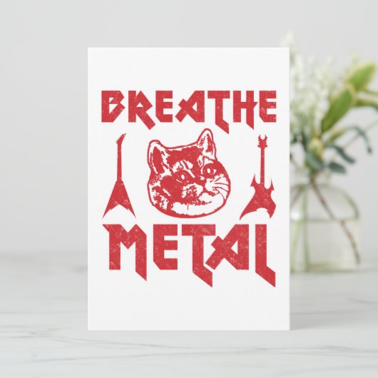 Schwermetall Feiertagskarte (Stehend Vorderseite)