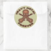 Schwermetall für immer runder aufkleber (Tasche)