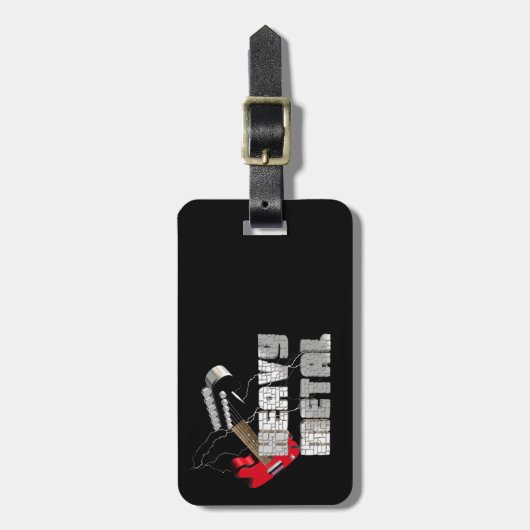 Schwermetall Gepäckanhänger (Vorderseite vertikal)