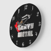 Schwermetall Große Wanduhr (Winkel)