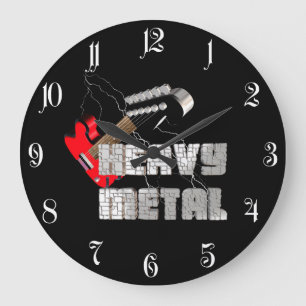 Schwermetall Große Wanduhr