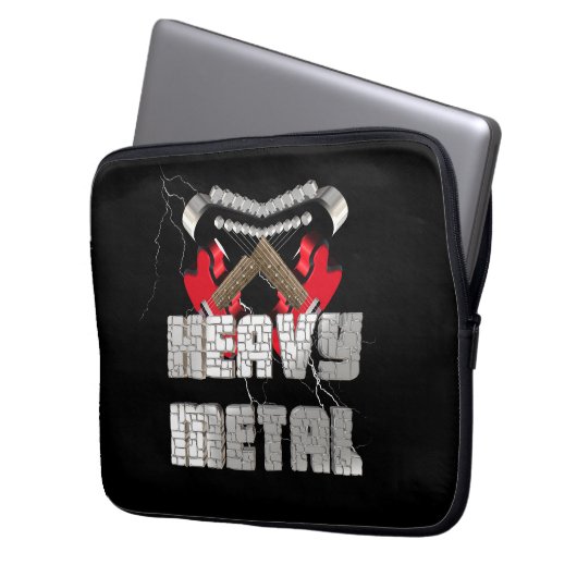 Schwermetall Laptopschutzhülle (Vorderseite Links)