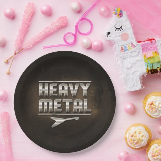"Schwermetall" Pappteller (Party)