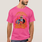 Schwermetall-Pitbulle mit Flammen T-Shirt (Vorderseite)