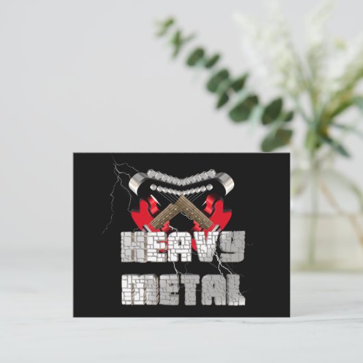 Schwermetall Postkarte (Stehend Vorderseite)