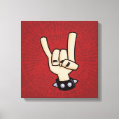 Schwermetall-Teufelshorne Leinwanddruck (Vorderseite)