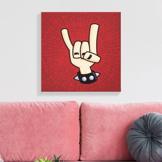 Schwermetall-Teufelshorne Leinwanddruck (Insitu (Wohnzimmer))