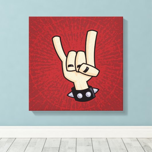 Schwermetall-Teufelshorne Leinwanddruck (Insitu (Holzboden))