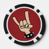 Schwermetall-Teufelshorne Pokerchips (Rückseite)
