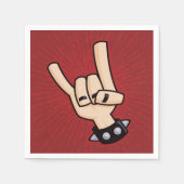 Schwermetall-Teufelshorne Serviette (Vorderseite)