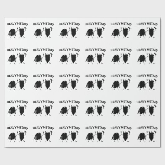 Schwermetalle Geschenkpapier (Flach)