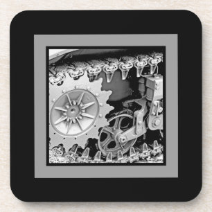 Schwermetalle in Grau und Schwarz Kariert Getränkeuntersetzer