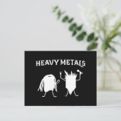 Schwermetalle Postkarte (Stehend Vorderseite)
