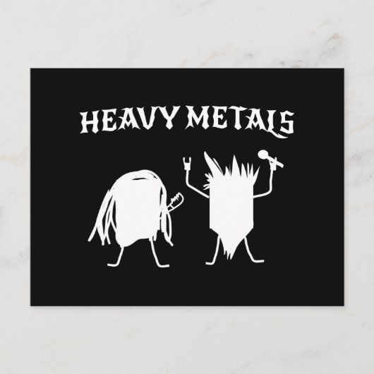 Schwermetalle Postkarte (Vorderseite)