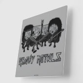 Schwermetalle Quadratische Wanduhr (Winkel)