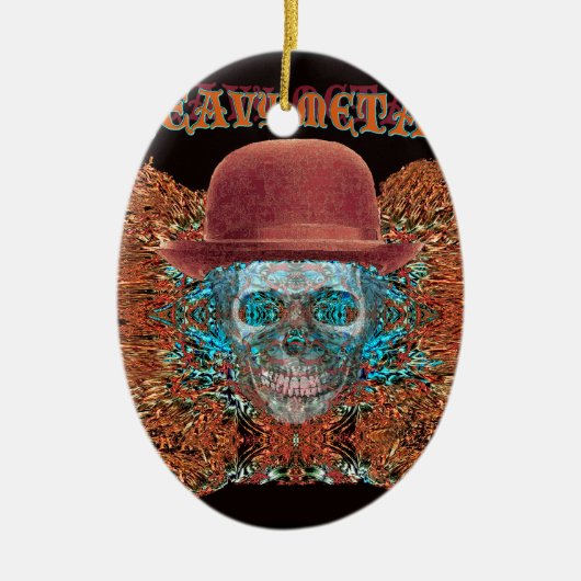 Schwermetallgroßes Keramik Ornament (Vorne)