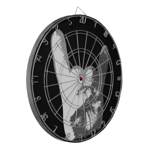 Schwermetallhandzeichen Dartscheibe (Vorderseite Links)