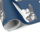 Schwermetallhandzeichen Geschenkpapier (Rolleneckpunkt)