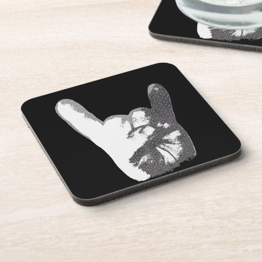 Schwermetallhandzeichen Untersetzer (Linke Seite)