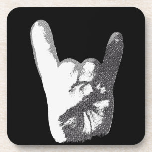 Schwermetallhandzeichen Untersetzer