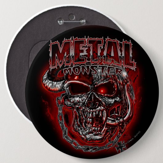 Schwermetallmonster Button (Vorne & Hinten)