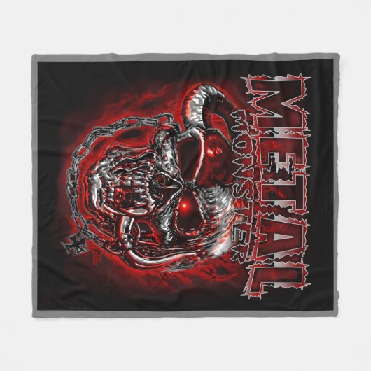 Schwermetallmonster Fleecedecke (Vorderseite (Horizontal))