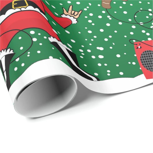 Schwermetallsankt Geschenkpapier (Rolleneckpunkt)