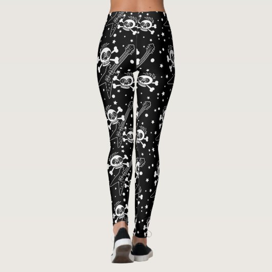 Schwermetallschädel Leggings (Rückseite)