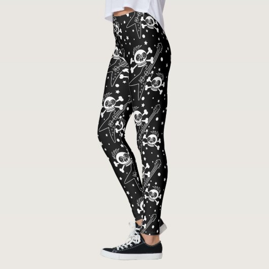 Schwermetallschädel Leggings (Links)