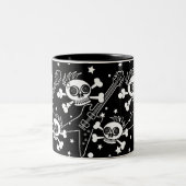 Schwermetallschädel Zweifarbige Tasse (Mittel)