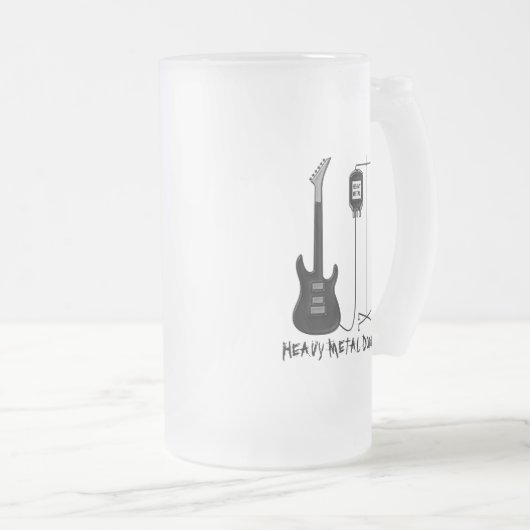 Schwermetallspendermusik Mattglas Bierglas (VorderseiteRechts)