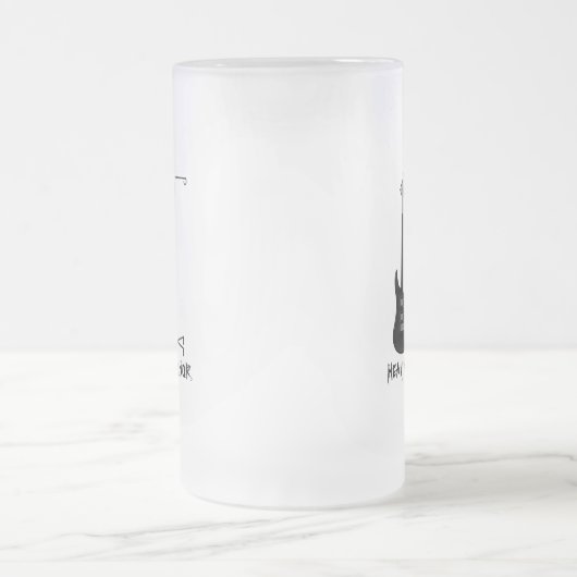 Schwermetallspendermusik Mattglas Bierglas (Mittel)