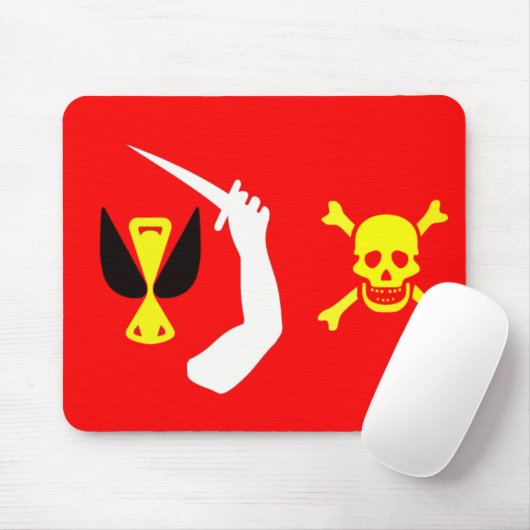 Schwermütige Piratenflagge Christophers Mousepad (Mit Mouse)