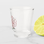 Schwermütige Rose Schnapsglas (Rechts)