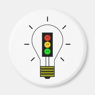 Schwermütige Stoplight-Glühlampe Magnet