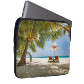 Schwermütiger Himmel der Palme-| Laptopschutzhülle (Vorne Rechts)