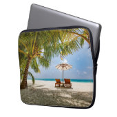 Schwermütiger Himmel der Palme-| Laptopschutzhülle (Vorderseite Links)