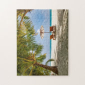 Schwermütiger Himmel der Palme-| Puzzle (Vertikal)