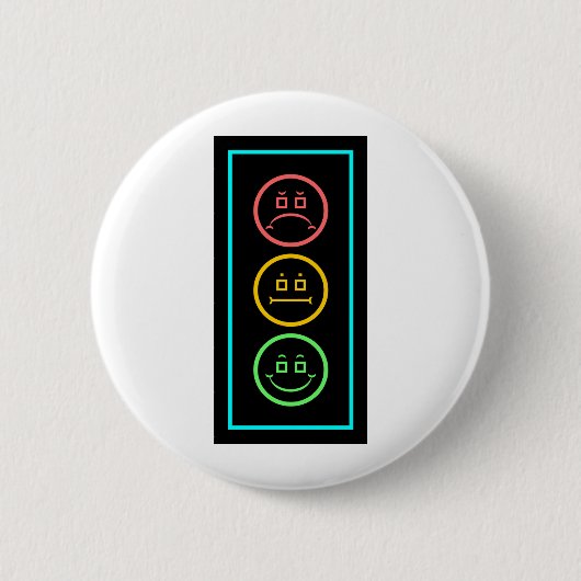 Schwermütiger Neonstoplight Button (Vorderseite)