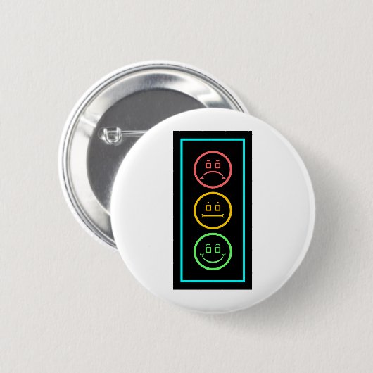 Schwermütiger Neonstoplight Button (Vorne & Hinten)