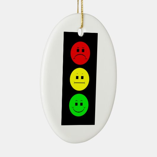 Schwermütiger Stoplight Keramik Ornament (Rechts)